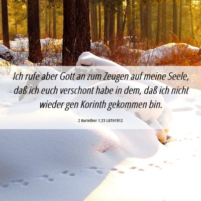 Picture 06 - 2 Korinther 1:23 LUTH1912 - Ich rufe aber Gott an zum Zeugen auf meine Seele, - Bible Verse Picture