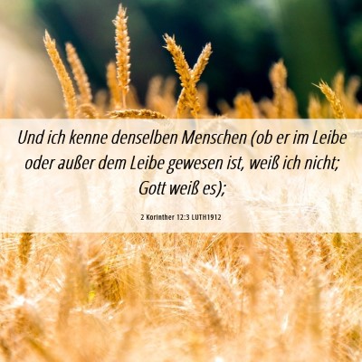 Picture 06 - 2 Korinther 12:3 LUTH1912 - Und ich kenne denselben Menschen (ob er im Leibe - Bible Verse Picture