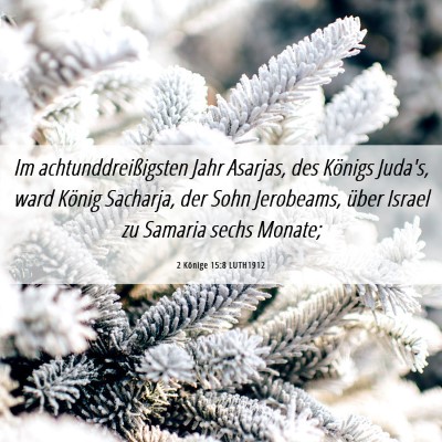 Picture 06 - 2 Könige 15:8 LUTH1912 - Im achtunddreißigsten Jahr Asarjas, des Königs - Bible Verse Picture