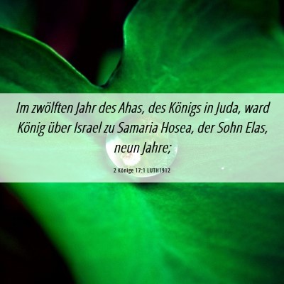 Picture 06 - 2 Könige 17:1 LUTH1912 - Im zwölften Jahr des Ahas, des Königs in Juda, - Bible Verse Picture