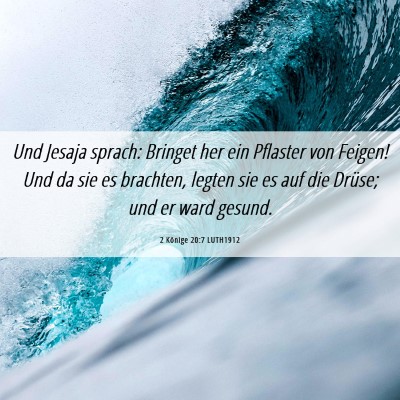 Picture 06 - 2 Könige 20:7 LUTH1912 - Und Jesaja sprach: Bringet her ein Pflaster von - Bible Verse Picture