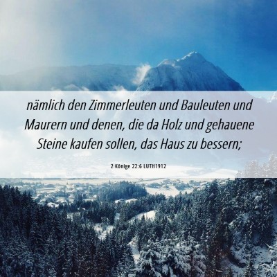 Picture 06 - 2 Könige 22:6 LUTH1912 - nämlich den Zimmerleuten und Bauleuten und - Bible Verse Picture