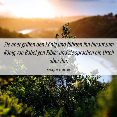 Picture 06 - 2 Könige 25:6 LUTH1912 - Sie aber griffen den König und führten ihn - Bible Verse Picture
