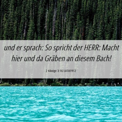 Picture 06 - 2 Könige 3:16 LUTH1912 - und er sprach: So spricht der HERR: Macht hier - Bible Verse Picture