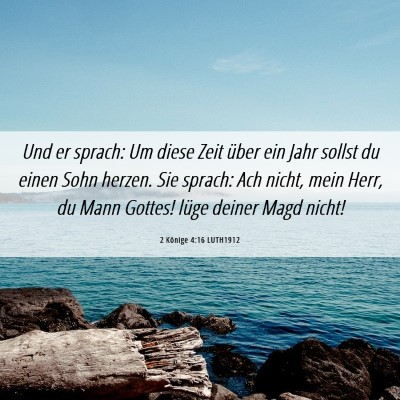 Picture 06 - 2 Könige 4:16 LUTH1912 - Und er sprach: Um diese Zeit über ein Jahr - Bible Verse Picture