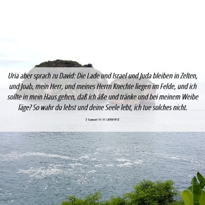 Picture 06 - 2 Samuel 11:11 LUTH1912 - Uria aber sprach zu David: Die Lade und Israel - Bible Verse Picture