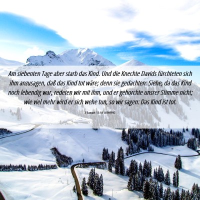 Picture 06 - 2 Samuel 12:18 LUTH1912 - Am siebenten Tage aber starb das Kind. Und die - Bible Verse Picture