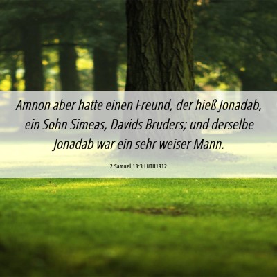 Picture 06 - 2 Samuel 13:3 LUTH1912 - Amnon aber hatte einen Freund, der hieß Jonadab, - Bible Verse Picture