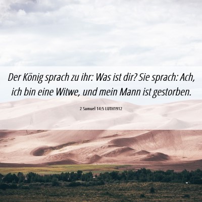 Picture 06 - 2 Samuel 14:5 LUTH1912 - Der König sprach zu ihr: Was ist dir? Sie - Bible Verse Picture