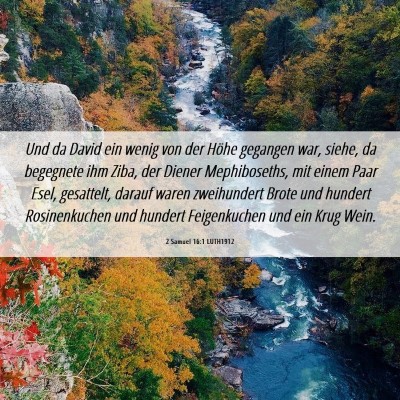 Picture 06 - 2 Samuel 16:1 LUTH1912 - Und da David ein wenig von der Höhe gegangen - Bible Verse Picture