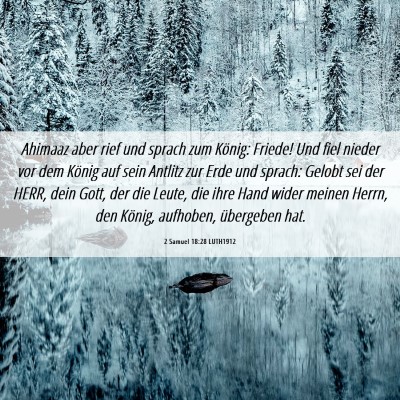 Picture 06 - 2 Samuel 18:28 LUTH1912 - Ahimaaz aber rief und sprach zum König: Friede! - Bible Verse Picture