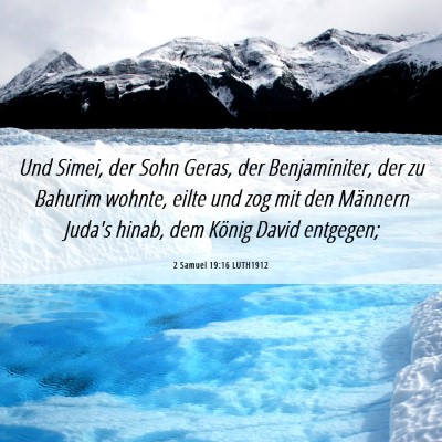 Picture 06 - 2 Samuel 19:16 LUTH1912 - Und Simei, der Sohn Geras, der Benjaminiter, der - Bible Verse Picture