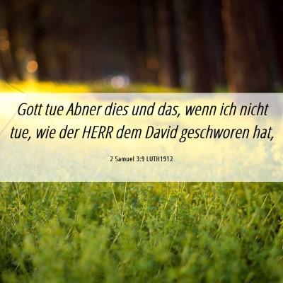 Picture 06 - 2 Samuel 3:9 LUTH1912 - Gott tue Abner dies und das, wenn ich nicht tue, - Bible Verse Picture