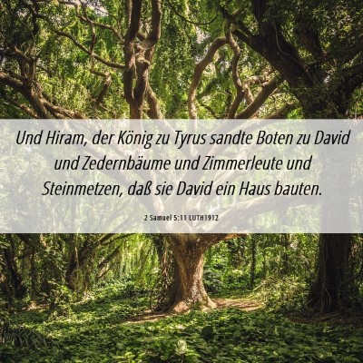 Picture 06 - 2 Samuel 5:11 LUTH1912 - Und Hiram, der König zu Tyrus sandte Boten zu - Bible Verse Picture