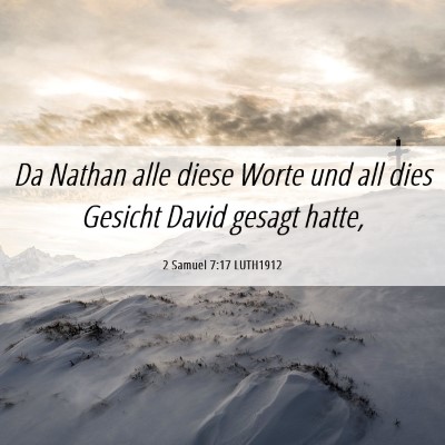 Picture 06 - 2 Samuel 7:17 LUTH1912 - Da Nathan alle diese Worte und all dies Gesicht - Bible Verse Picture