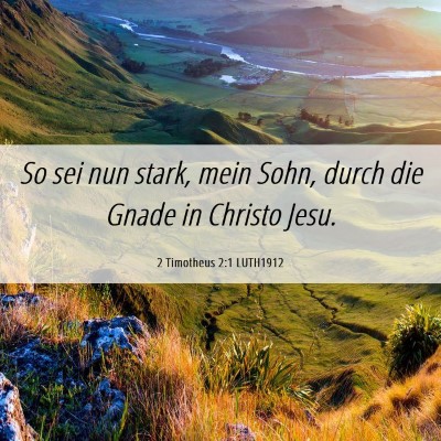 Picture 06 - 2 Timotheus 2:1 LUTH1912 - So sei nun stark, mein Sohn, durch die Gnade in - Bible Verse Picture