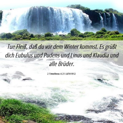 Picture 06 - 2 Timotheus 4:21 LUTH1912 - Tue Fleiß, daß du vor dem Winter kommst. Es - Bible Verse Picture