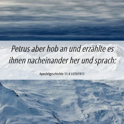 Picture 06 - Apostelgeschichte 11:4 LUTH1912 - Petrus aber hob an und erzählte es ihnen - Bible Verse Picture