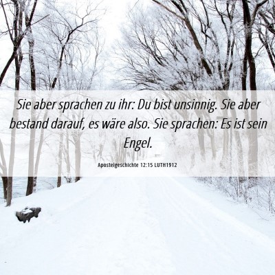 Picture 06 - Apostelgeschichte 12:15 LUTH1912 - Sie aber sprachen zu ihr: Du bist unsinnig. Sie - Bible Verse Picture