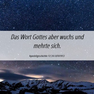 Picture 06 - Apostelgeschichte 12:24 LUTH1912 - Das Wort Gottes aber wuchs und mehrte - Bible Verse Picture