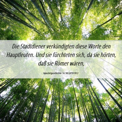 Picture 06 - Apostelgeschichte 16:38 LUTH1912 - Die Stadtdiener verkündigten diese Worte den - Bible Verse Picture