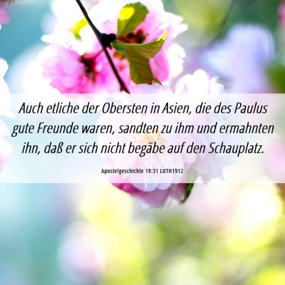 Picture 06 - Apostelgeschichte 19:31 LUTH1912 - Auch etliche der Obersten in Asien, die des - Bible Verse Picture