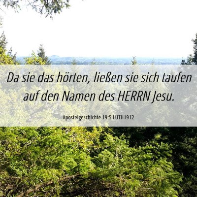 Picture 06 - Apostelgeschichte 19:5 LUTH1912 - Da sie das hörten, ließen sie sich taufen auf - Bible Verse Picture