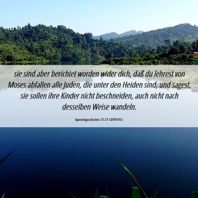 Picture 06 - Apostelgeschichte 21:21 LUTH1912 - sie sind aber berichtet worden wider dich, daß - Bible Verse Picture