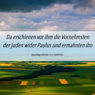 Picture 06 - Apostelgeschichte 25:2 LUTH1912 - Da erschienen vor ihm die Vornehmsten der Juden - Bible Verse Picture