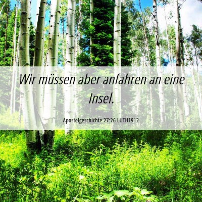 Picture 06 - Apostelgeschichte 27:26 LUTH1912 - Wir müssen aber anfahren an eine - Bible Verse Picture