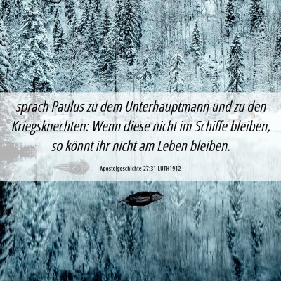 Picture 06 - Apostelgeschichte 27:31 LUTH1912 - sprach Paulus zu dem Unterhauptmann und zu den - Bible Verse Picture