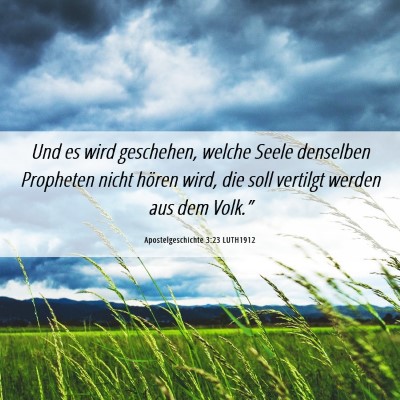Picture 06 - Apostelgeschichte 3:23 LUTH1912 - Und es wird geschehen, welche Seele denselben - Bible Verse Picture