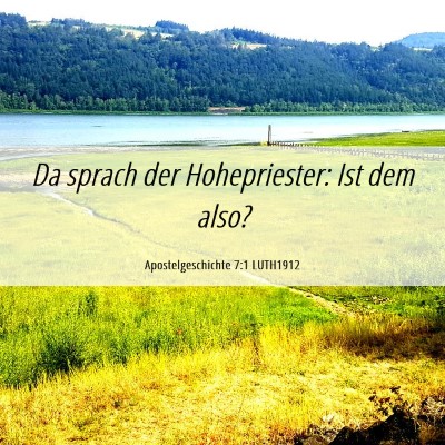 Picture 06 - Apostelgeschichte 7:1 LUTH1912 - Da sprach der Hohepriester: Ist dem - Bible Verse Picture