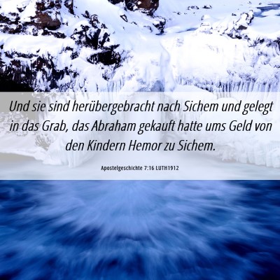 Picture 06 - Apostelgeschichte 7:16 LUTH1912 - Und sie sind herübergebracht nach Sichem und - Bible Verse Picture