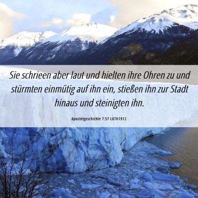 Picture 06 - Apostelgeschichte 7:57 LUTH1912 - Sie schrieen aber laut und hielten ihre Ohren zu - Bible Verse Picture