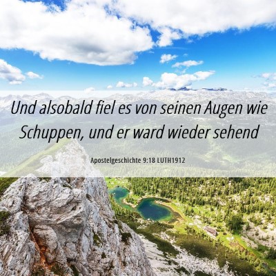 Picture 06 - Apostelgeschichte 9:18 LUTH1912 - Und alsobald fiel es von seinen Augen wie - Bible Verse Picture