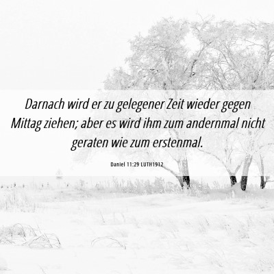 Picture 06 - Daniel 11:29 LUTH1912 - Darnach wird er zu gelegener Zeit wieder gegen - Bible Verse Picture