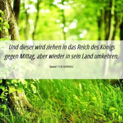 Picture 06 - Daniel 11:9 LUTH1912 - Und dieser wird ziehen in das Reich des Königs - Bible Verse Picture