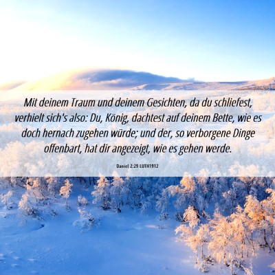 Picture 06 - Daniel 2:29 LUTH1912 - Mit deinem Traum und deinem Gesichten, da du - Bible Verse Picture