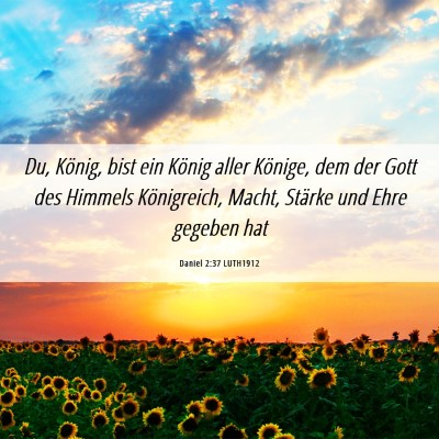 Picture 06 - Daniel 2:37 LUTH1912 - Du, König, bist ein König aller Könige, dem - Bible Verse Picture