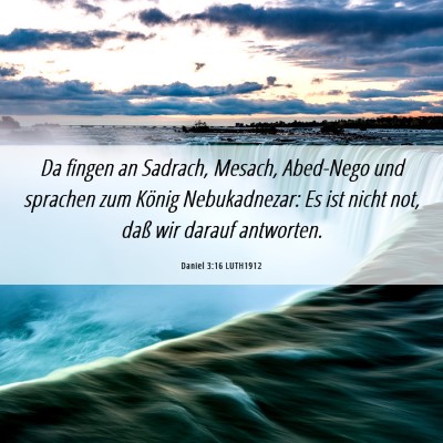 Picture 06 - Daniel 3:16 LUTH1912 - Da fingen an Sadrach, Mesach, Abed-Nego und - Bible Verse Picture
