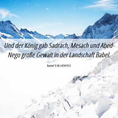 Picture 06 - Daniel 3:30 LUTH1912 - Und der König gab Sadrach, Mesach und Abed-Nego - Bible Verse Picture