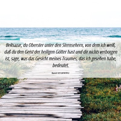 Picture 06 - Daniel 4:9 LUTH1912 - Beltsazar, du Oberster unter den Sternsehern, von - Bible Verse Picture
