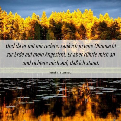 Picture 06 - Daniel 8:18 LUTH1912 - Und da er mit mir redete, sank ich in eine - Bible Verse Picture