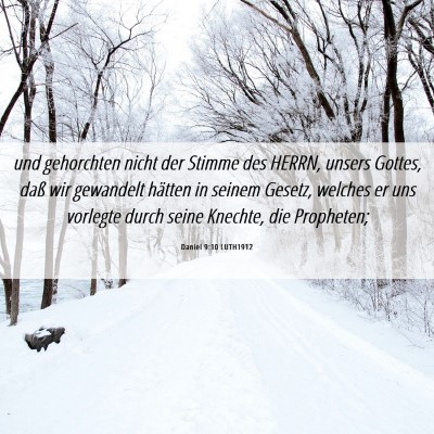 Picture 06 - Daniel 9:10 LUTH1912 - und gehorchten nicht der Stimme des HERRN, unsers - Bible Verse Picture