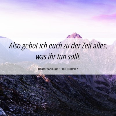 Picture 06 - Deuteronomium 1:18 LUTH1912 - Also gebot ich euch zu der Zeit alles, was ihr - Bible Verse Picture