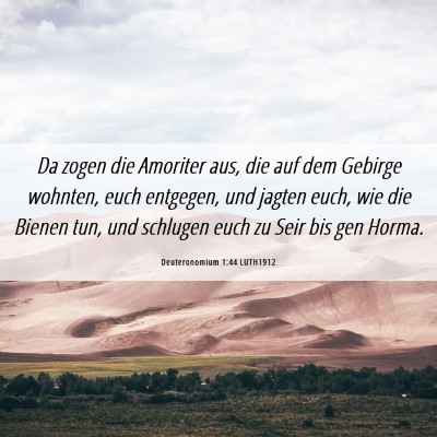 Picture 06 - Deuteronomium 1:44 LUTH1912 - Da zogen die Amoriter aus, die auf dem Gebirge - Bible Verse Picture