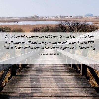 Picture 06 - Deuteronomium 10:8 LUTH1912 - Zur selben Zeit sonderte der HERR den Stamm Levi - Bible Verse Picture