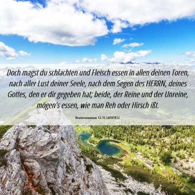 Picture 06 - Deuteronomium 12:15 LUTH1912 - Doch magst du schlachten und Fleisch essen in - Bible Verse Picture