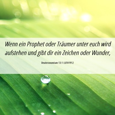 Picture 06 - Deuteronomium 13:1 LUTH1912 - Wenn ein Prophet oder Träumer unter euch wird - Bible Verse Picture